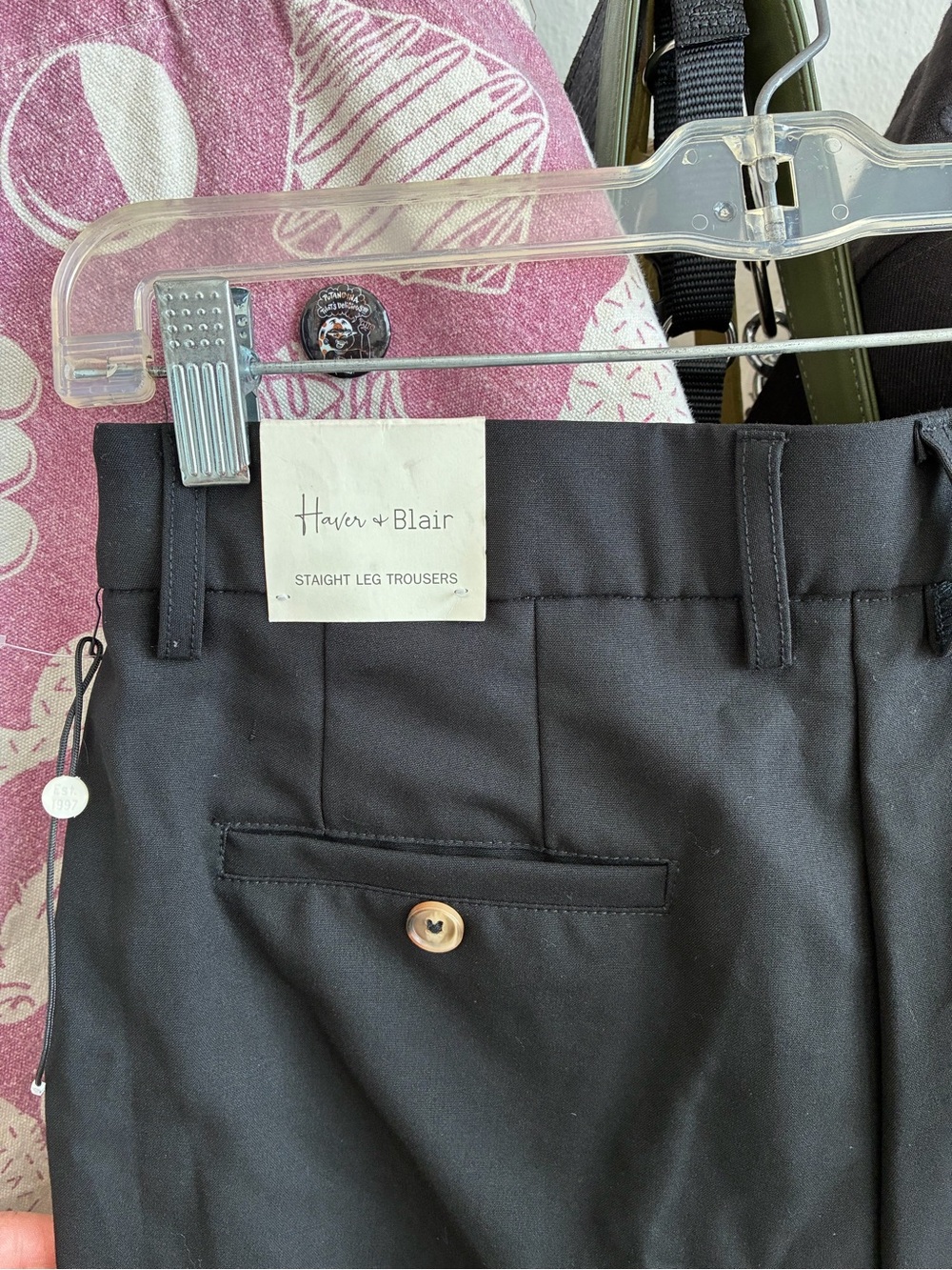 NWT Haver & Blair Black Wide Leg Slacks Trousers